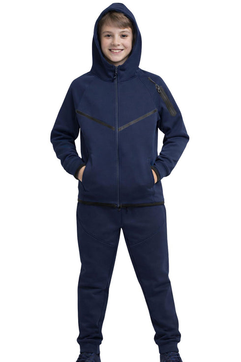 Kids Fleece Zip Up Tracksuit with Hoodie