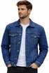 Mens Casual Denim Jacket Long Sleeve