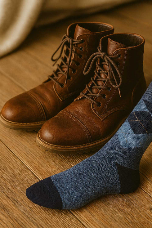 3 Pack Men Calf Length Socks - N406