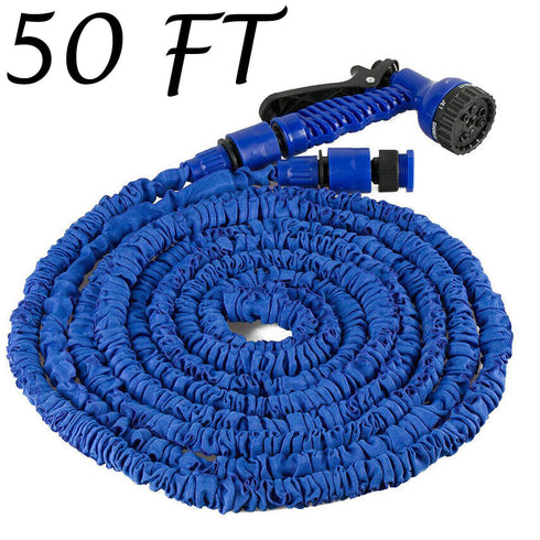Expandable Garden Hose Pipe Extra Long Flexible Anti-Kink Spray Gun - 50/100 Feet