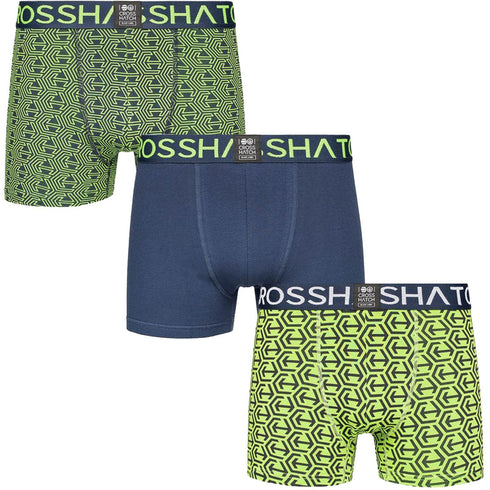 Crosshatch Men's Boxer Shorts Multipack Hexaline Green CH_M_3PkBXR_Hxalin_GRN_L