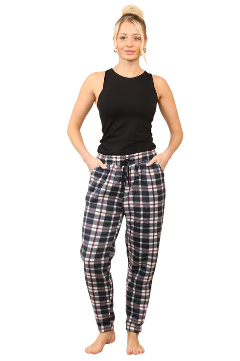 Women’s Plaid Thermal Pajama Bottoms – 25 or 50 Pack