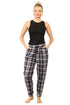 Women’s Plaid Thermal Pajama Bottoms – 25 or 50 Pack