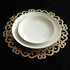 4 Pack Round Gold PVC Placemats & Coasters