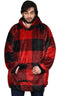 Blanket Oversized Hoodie Big Check2 - Heavy