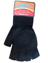 Unisex Half Finger Grip Gloves – Black Winter Warm Knitted Gloves for Men & Women