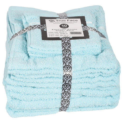 10 Piece Absorbent Cotton Towel Set