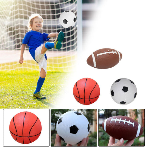 Kids Sports Ball Set – Football, Basketball & American Football