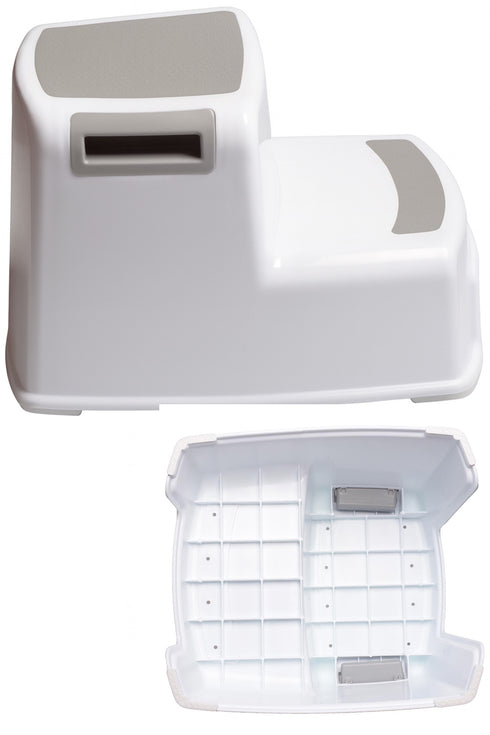 Two-Step Stool with Non-Slip Surface – Bathroom, Kitchen, and Home Use