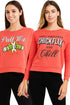 Women’s Christmas Sweatshirt 2 Pack – Festive Holiday Slogan Jumpers