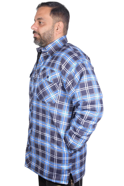 Mens Sherpa Fur Lined Collar Shirt