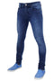 Mens Dark Mid Wash Super Skinny Jeans - TF021