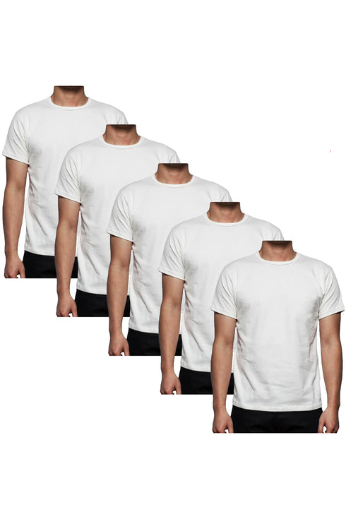 5 Pack Mens Plain Polycotton T-shirt