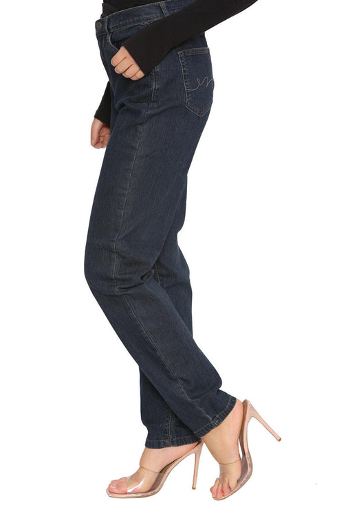 Women's High-Waist Straight Fit Denim Jeans