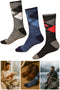 Men Calf Length Lite Fairisle Socks - 406C