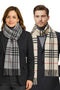 Long Wool Blend Muffler Scarf for Winter – Unisex Check Styles