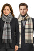 Long Wool Blend Muffler Scarf for Winter – Unisex Check Styles