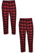 2 Pack Mens Woven Check Polycotton Pyjama