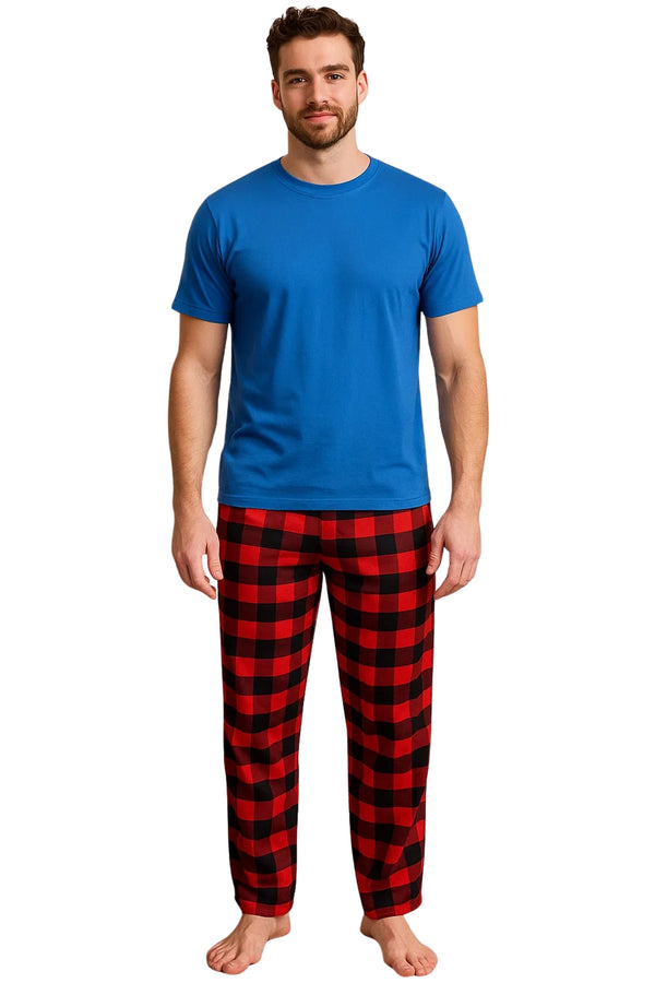 Mens Half Sleeve T Shirt Pyjama Set