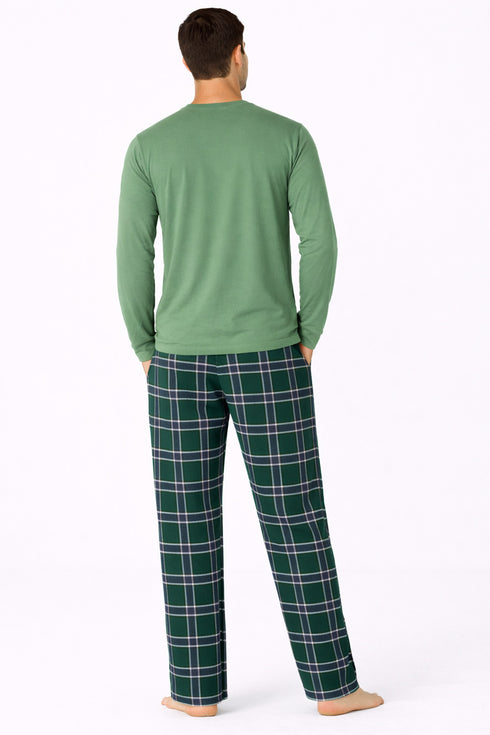 Mens Long Sleeve Lounge Set - Pyjama Set