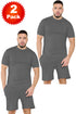 2 Pack Mens T Shirt Short Set
