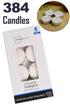 Unscented Wax Tea Light Candles - 12/24/48 Pack
