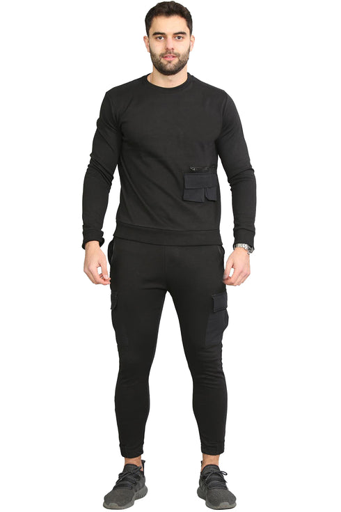 Men’s 2 Pack Tracksuits Small – Black & Grey Clearance Set - From £9.99 Per Unit