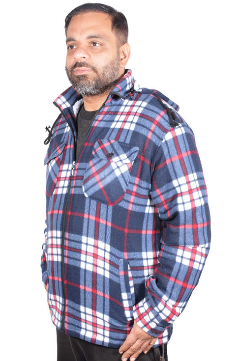 Mens Sherpa Fur Lined Hoodie