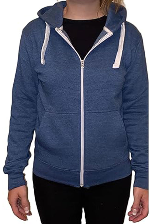 Women Polycotton Zipper Hoodie