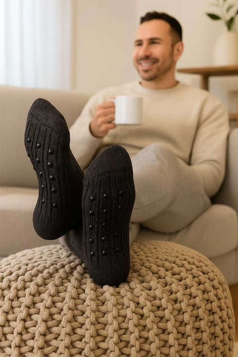 Men’s Thermal Winter Socks with Sherpa Lining – Ultra Warm Insulated Cozy Socks for Cold Weather