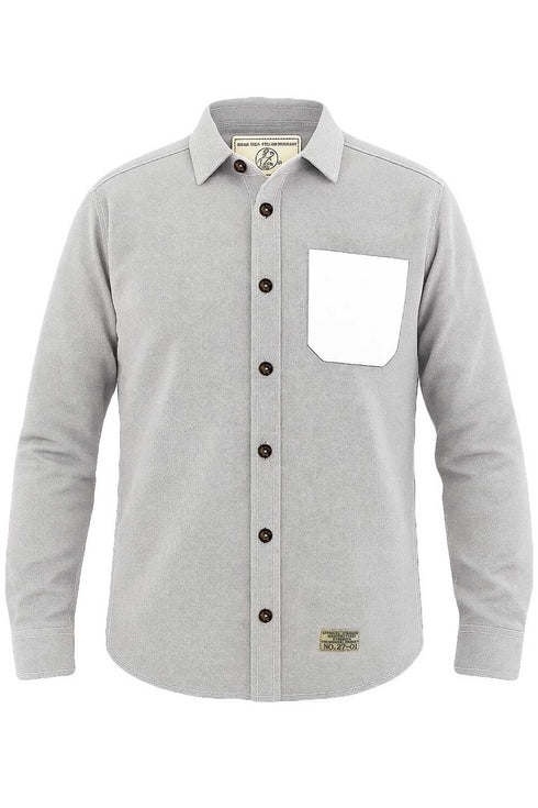 Men's Denim Shirt – 100% Cotton Long Sleeve Casual Shirt