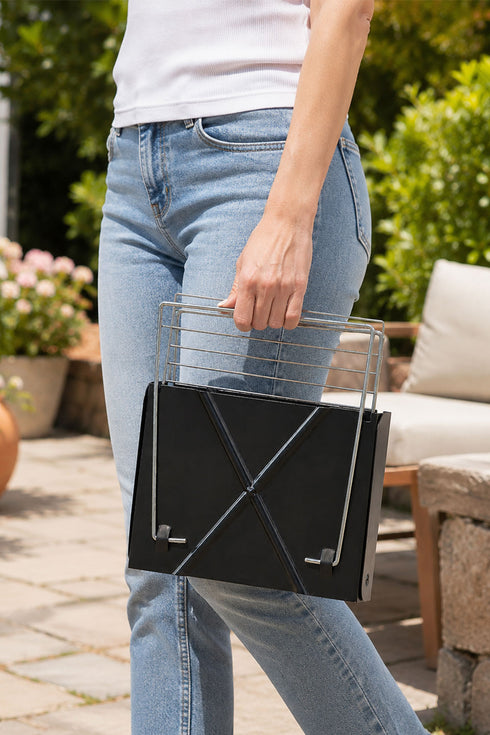 Mini Folding Tabletop Charcoal BBQ – Portable Compact Grill