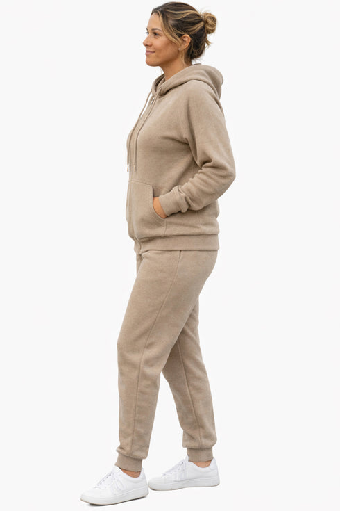 Women’s Hooded Tracksuit Set – Zip Up Hoodie & Joggers Lounge-wear Set