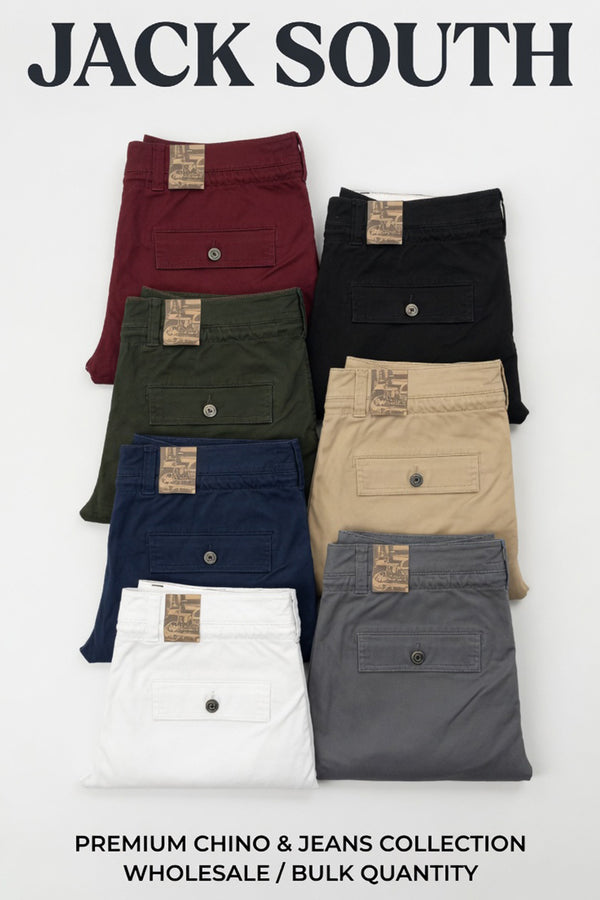 14 Pack Jack South Men’s Chinos & Jeans – Wholesale Bulk Quantity