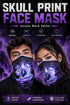 Skull Print Face Mask Neck Gaiter