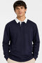 Men’s Long Sleeve Plain Rugby Polo Shirt