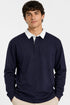 Men’s Long Sleeve Plain Rugby Polo Shirt