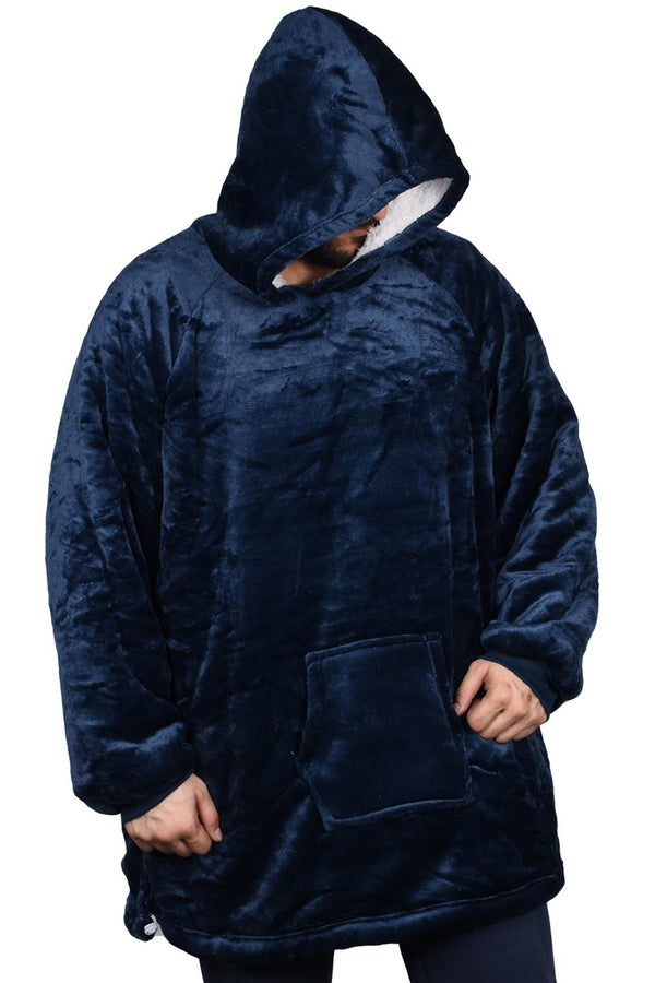 Oversized Navy Blanket Hoodie