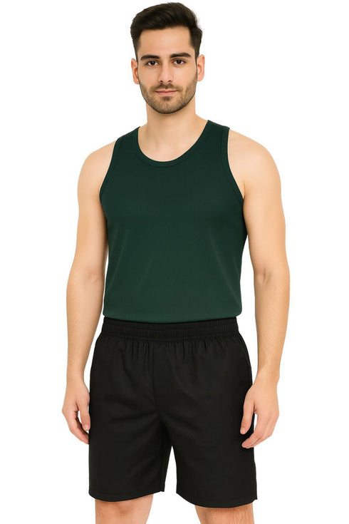 Men's Comfort Fit Polycotton Shorts with Zip Pockets & Drawcord