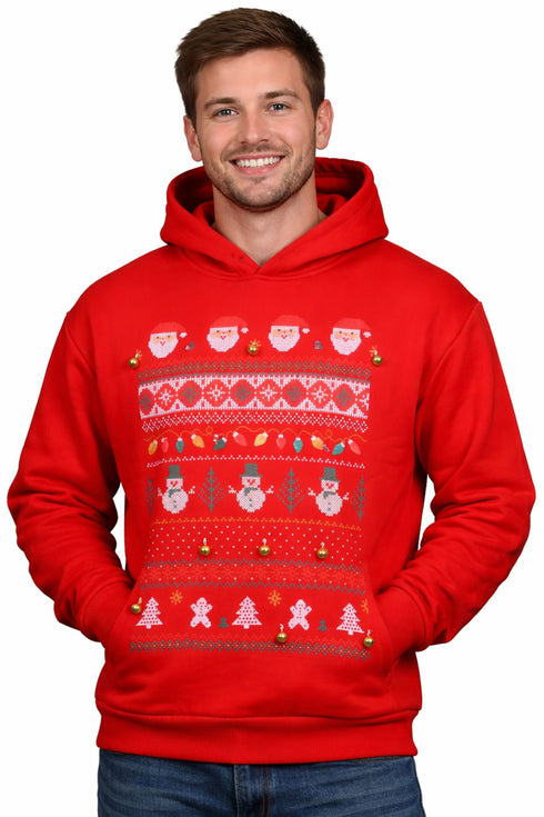 Mens 3D Christmas Pullover Hoodie