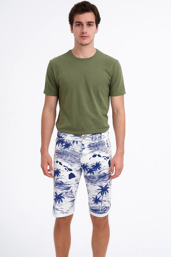 Mens Printed Hawaiian Shorts