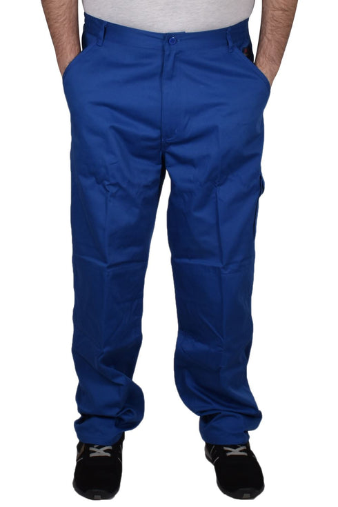 Men’s Blue Workwear Pants – Durable Utility Trousers with Pockets for Everyday Use