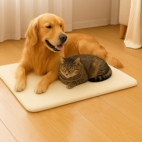 Self-Heating Pet Mat for Dogs & Cats | Reflective Thermal Bed with Soft Fleece and Anti-Slip Base