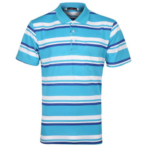 3 Pack Mens Striped Polo Collar Shirts