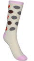 Women’s Colorful Polka Dot Socks – Fun Crew Socks Multipack (3, 6, 12 Pairs)