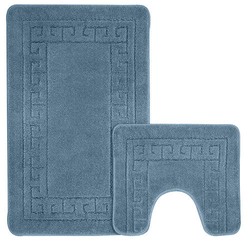 2 Pack Jacquard Bath and Pedestal Mat