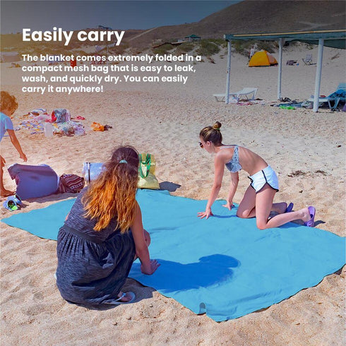 Beach Mat – Sandproof & Waterproof Outdoor Picnic Blanket, Foldable Travel Camping Mat