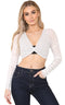 Ladies Mesh Bow Crop Top