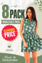 8 Pack Women’s Green Floral Sleeveless Dress Wholesale - From £2.49 Per Unit