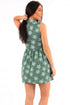 8 Pack Women’s Green Floral Sleeveless Dress Wholesale - From £2.49 Per Unit